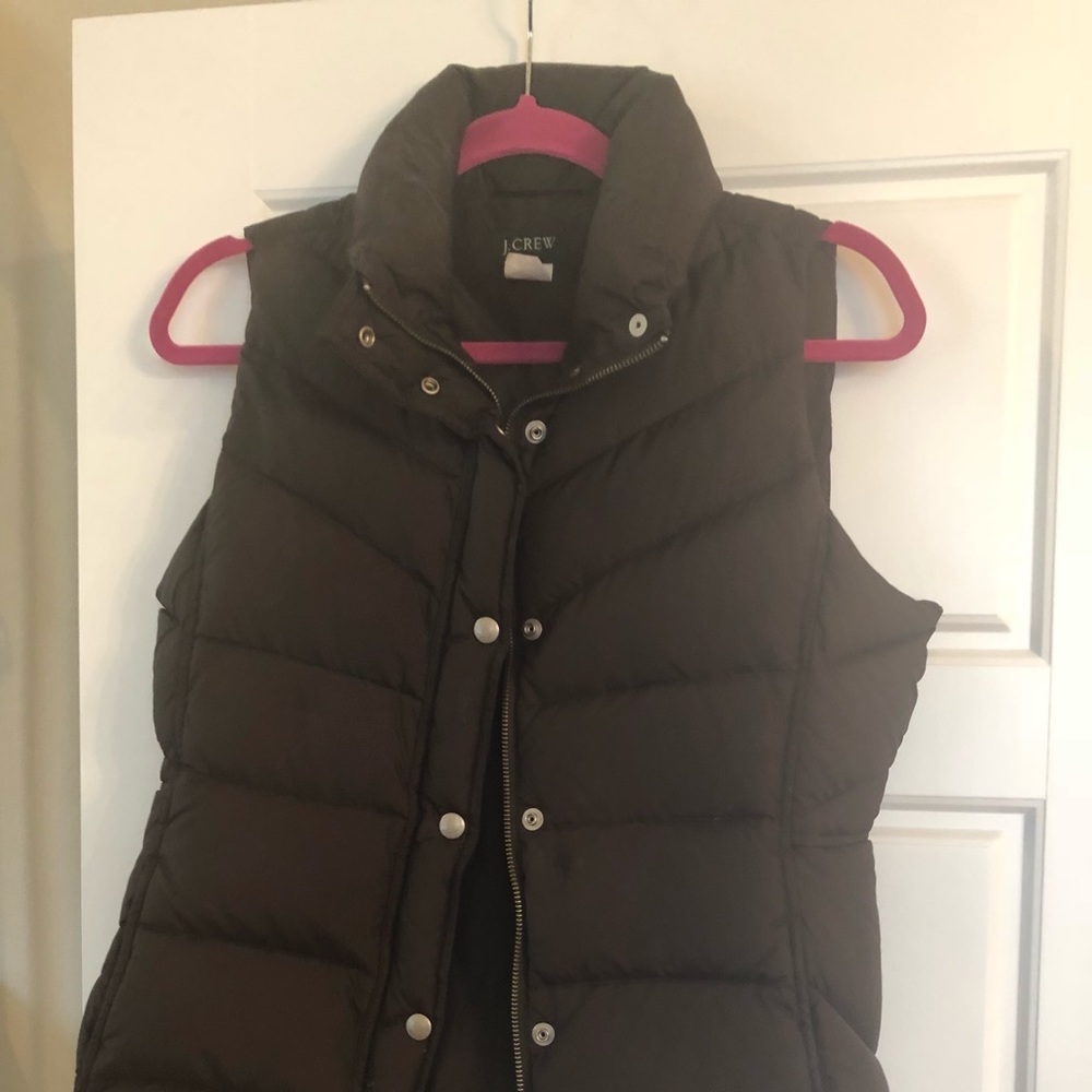 JCrew Brown Puffer Vest